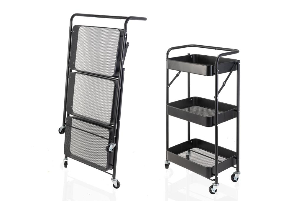 FOLDABLE STORAGE TROLLEY 3 TIERS 0383/3 