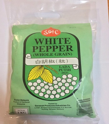[Halal] SPIC Sarawak White Pepper Whole 1kg 100% pure  Biji Lada Putih 1kg 100% Tulen