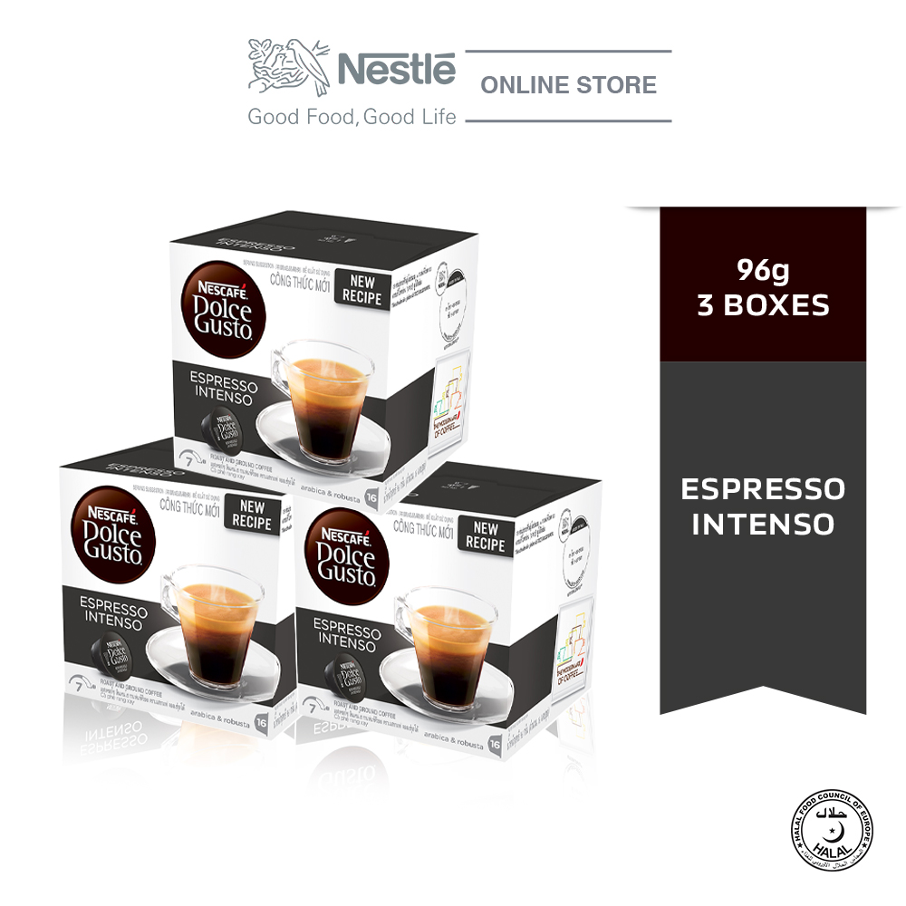 NESCAFE Dolce Gusto Espresso Intenso Coffee Bundle of 3 Boxes ExpDate:JUL20