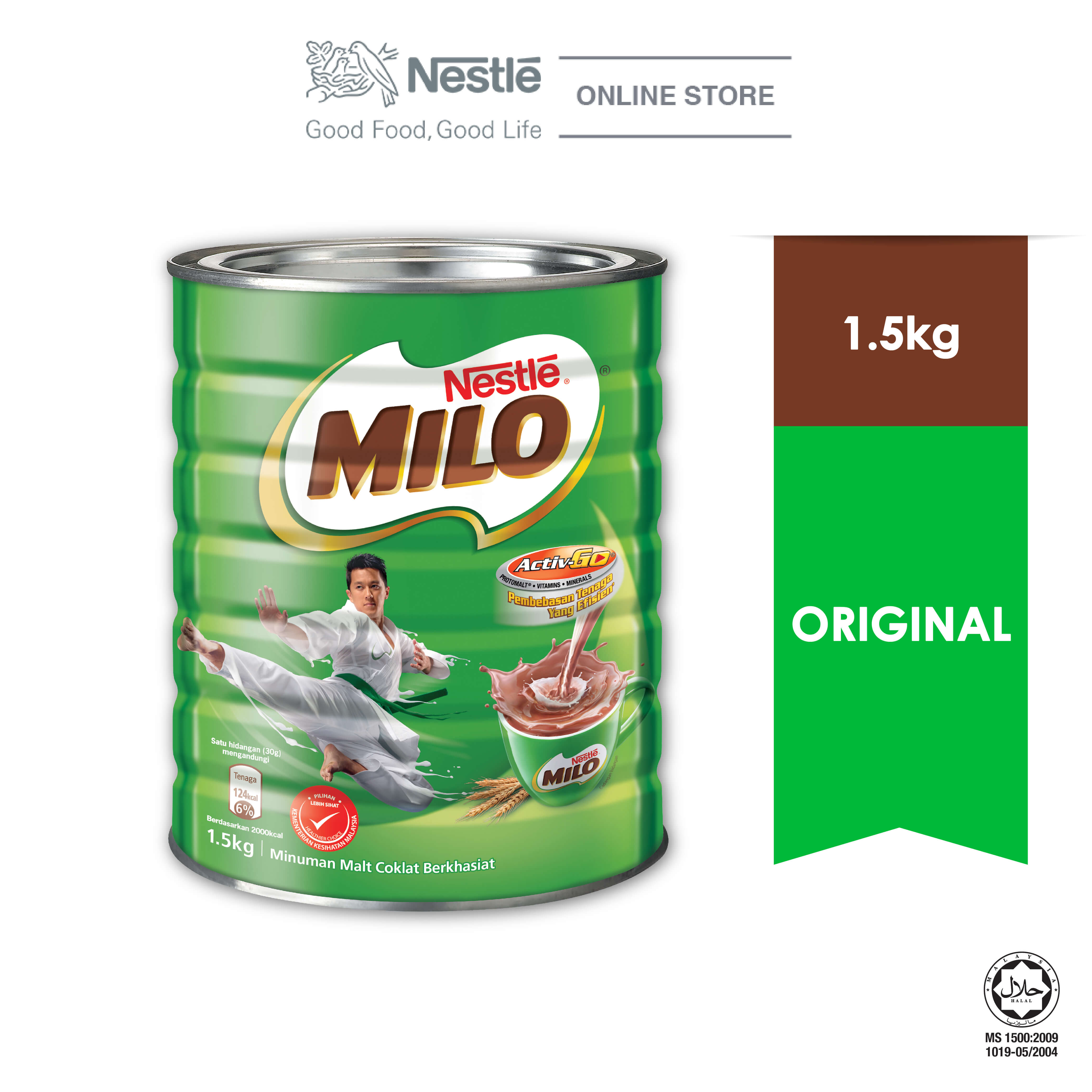 NESTLE MILO ACTIV-GO CHOCOLATE MALT POWDER Tin 1.5kg
