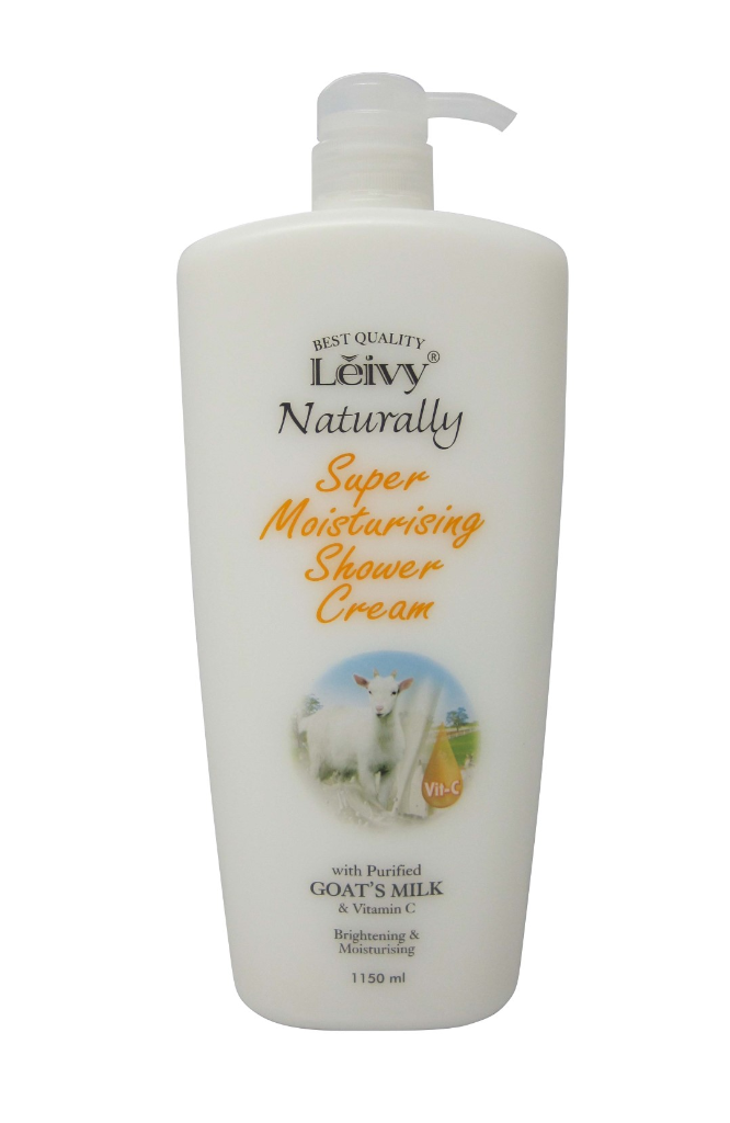 Leivy Naturally Shower Cream - Super Moisturising Goat Milk (with pump) (1150ml)