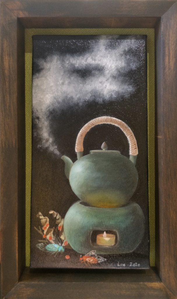 Pottery Pot Oil Painting By Loo Yeng Teng 15.20 cm x 30.50 cm 陶壶油画 卢燕婷/绘 