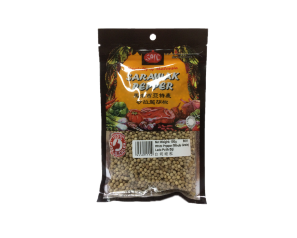 [Halal] SPIC Sarawak White Pepper Whole Grain 150gm 100%pure  Biji Lada Putih 150gm 100% tulen