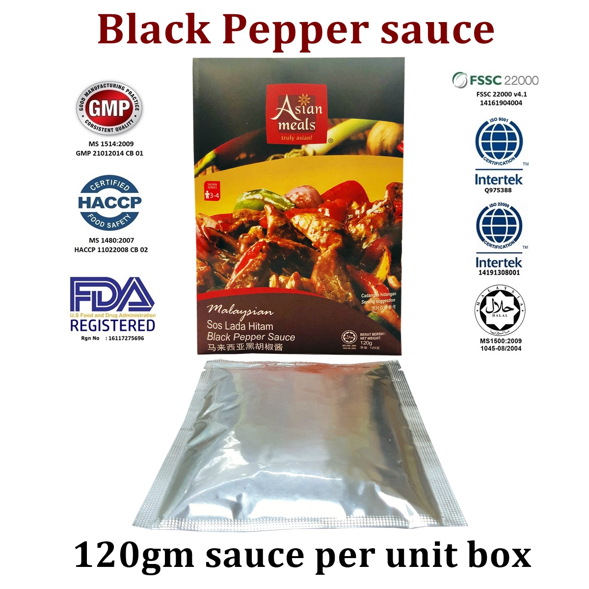 AsianMeals® Black Pepper sauce 120gm