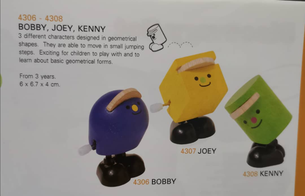 Plan Toys - Characters in geometrical shapes (Bobby, Joey, Kenny) [Stock Clearance]