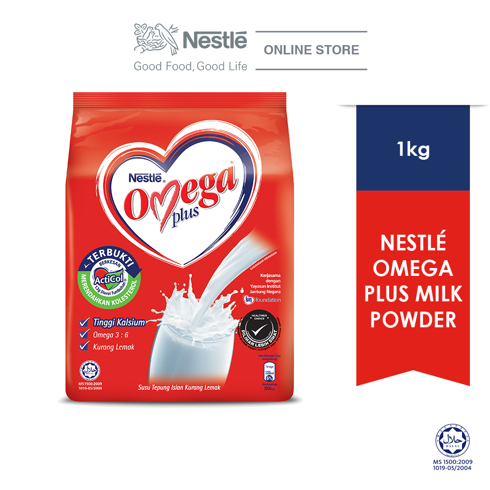 NESTLE OMEGA PLUS Milk Powder Softpack 1kg