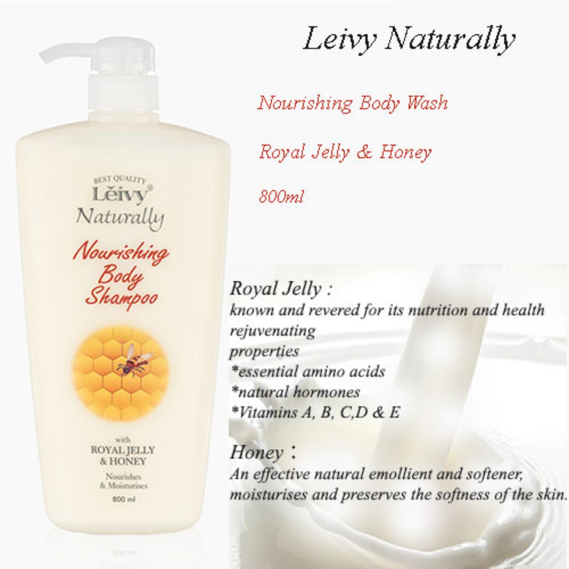 Leivy Naturally Shower Cream - Royal Jelly & Honey (Pump) (800ml)