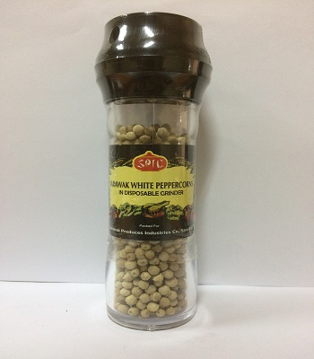 [Halal] SPIC Sarawak White Pepper Whole in Disposable Grinder 50 gm 100% Pure  Biji Lada Putih dlm Pengisar Pakai Buang